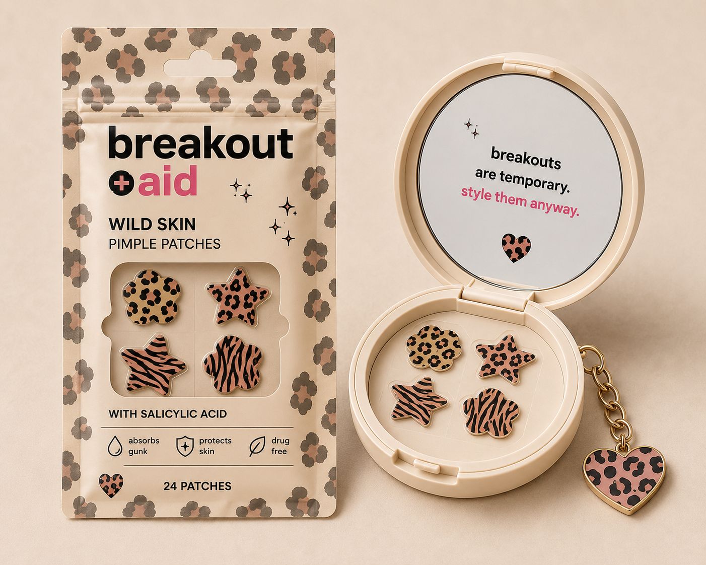 Wild Skin Patches mockup by Breakout + Aid