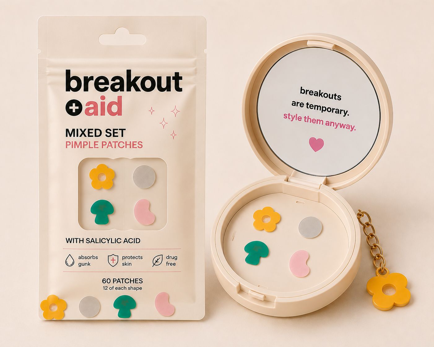 Mixed Set Pimple Patches mockup by Breakout + Aid
