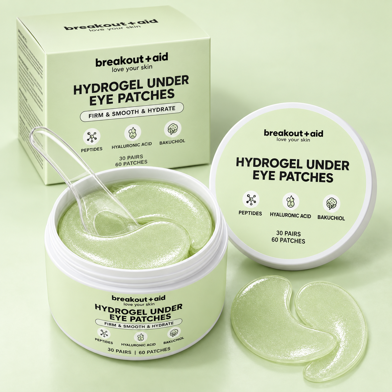 Hydrogel Under-Eye Patches mockup by Breakout + Aid